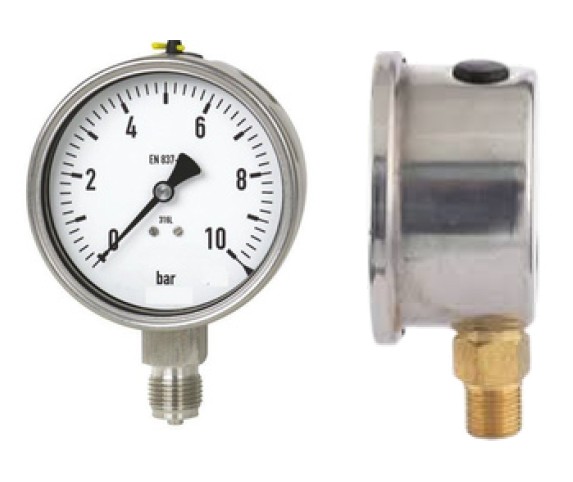 MVBM Bourdon Tüplü Manometre